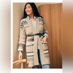 Faherty Native Knitter Kinship Alpaca & Wool-Blend Cardigan